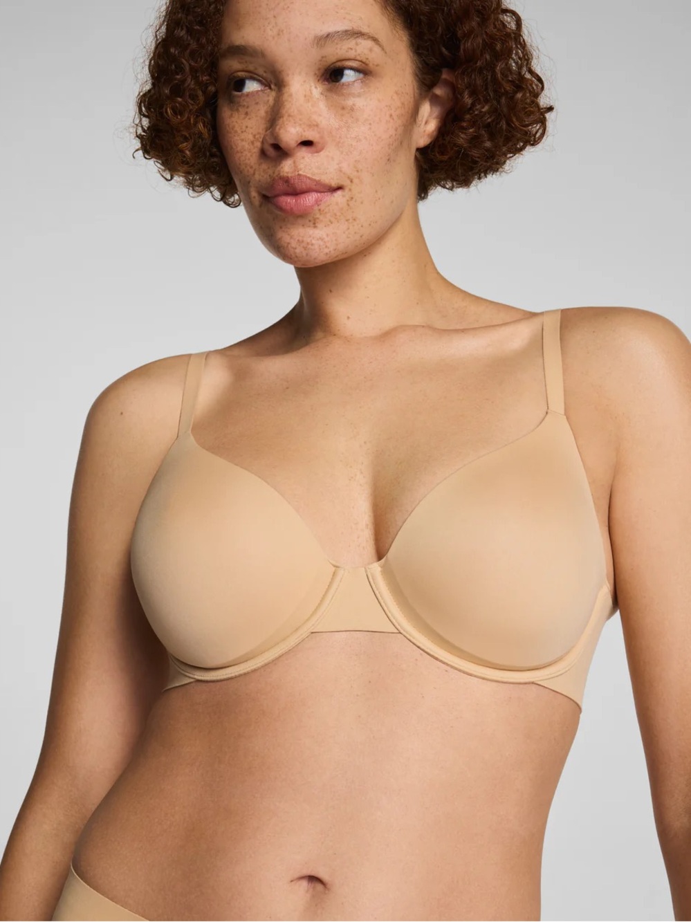 NEW WITHOUT TAGS—SPANXsupersmooth Lightly Lined Underwire Bra—38C—Color: Honey - Picture 5 of 9